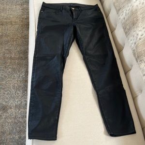 Black waxed jean
